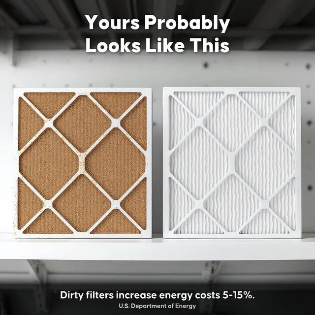 Alt view image 4 of 6 - 19 7/8x21 1/2x1 MERV 13 High Efficiency Pleated Air Filter, 12-Pack, Electrostatic AC Furnace HVAC Replacement, Captures Smoke Bacteria Allergy Dust Pollen Pet Dander (19.875x21.5x0.75)
