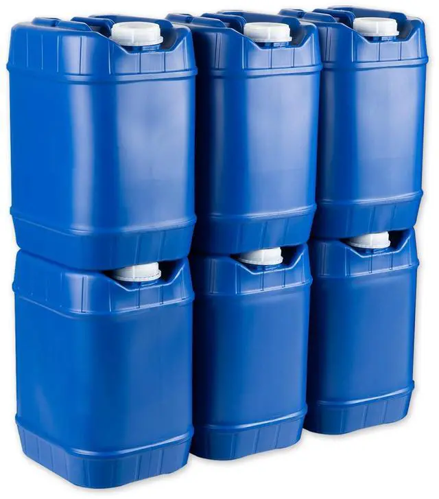 Main image of 5-Gallon Stackable Water Storage Containers, Emergency Water Storage for Camping and Disaster Preparedness, 30 Gallons