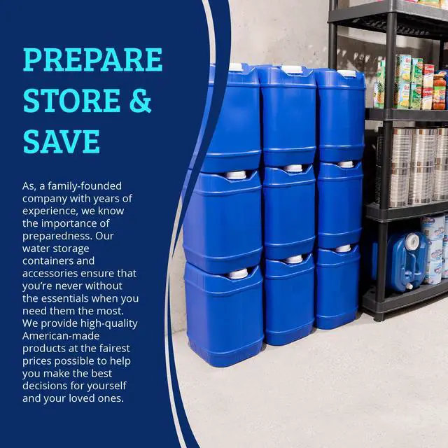 Alt view image 3 of 4 - 5-Gallon Stackable Water Storage Containers, Emergency Water Storage for Camping and Disaster Preparedness, 30 Gallons