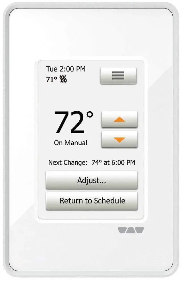Main image of Ditra-Heat-E-RT Thermostat with Built-in Ground Fault Circuit Interrupter - Ideal for Home Floor Heating - Programmable Touchscreen, Energy Tracking, 3.5" Display - DHERT102/BW