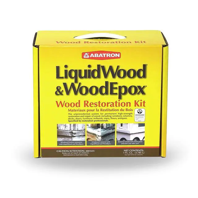 Alt view image 2 of 6 - Wood Restoration Kit - 4 Quart - Includes LiquidWood Epoxy Resin Wood Hardener and WoodEpox Wood FIller | Includes LiquidWood Epoxy Resin Wood Hardener, Includes WoodEpox Wood Filler