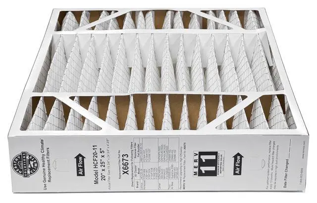 Alt view image 3 of 6 - Lennox X6673-20" x 25" x 5" HCF20-11 Air Filter, MERV 11 Filter Bundle with Same Day Supply Filter Change Reminder Magnet (4)