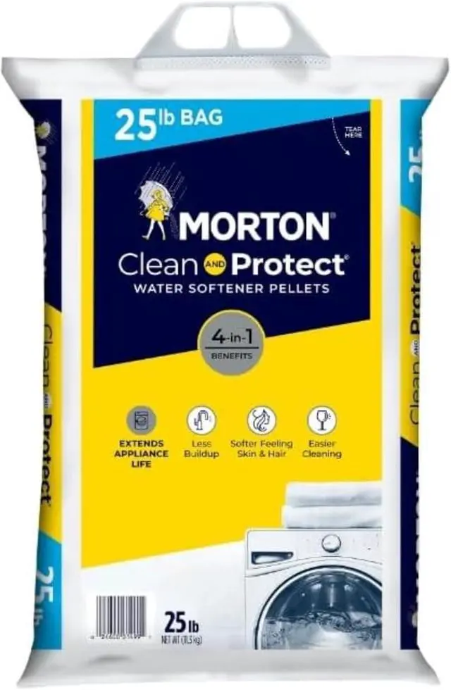 Alt view image 3 of 6 - Morton Salt Clean and Protect Water Softener Salt Pellets, 25 LBs Bag (Pack-4)
