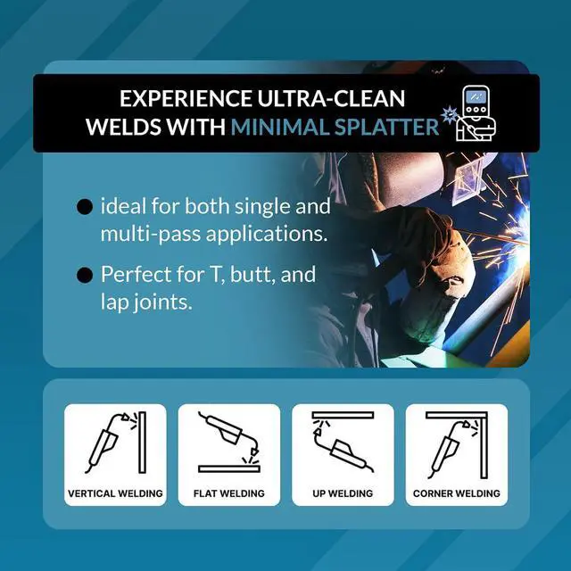 Alt view image 4 of 6 - (4 Pack) PGN Flux Core Welding Wire - E71T-11.030 Inch, 10 Pound Spool - Gasless Mild Steel Welding Wire with Low Splatter - For All Position Arc Welding