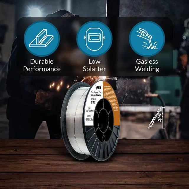 Alt view image 6 of 6 - (4 Pack) PGN Flux Core Welding Wire - E71T-11.030 Inch, 10 Pound Spool - Gasless Mild Steel Welding Wire with Low Splatter - For All Position Arc Welding