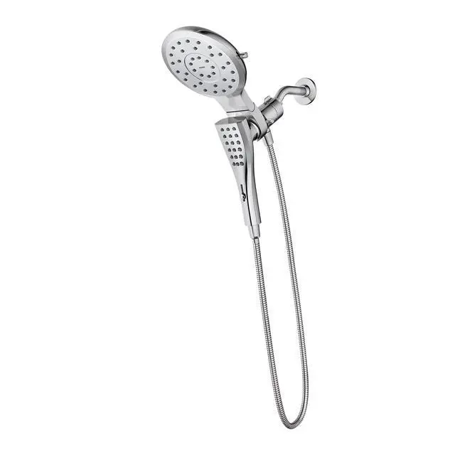 Alt view image 2 of 6 - 220C3EP Verso Eight-Function 7" Diameter Spray Head Standard With Handshower with Eco Performance, Chrome, 72" Hose