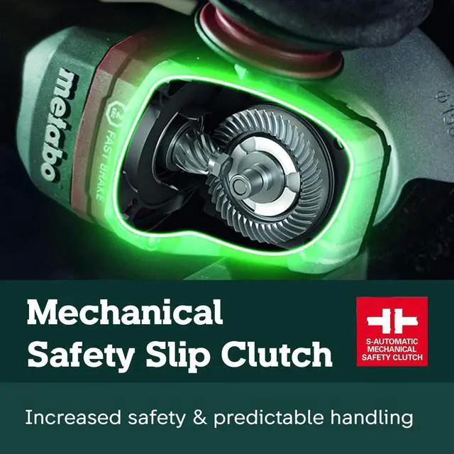 Alt view image 6 of 6 - Metabo 6-Inch Angle Grinder | 13.5 Amp | 9,600 RPM | Electronics | Non-locking Paddle Switch | WEP 15-150 Quick