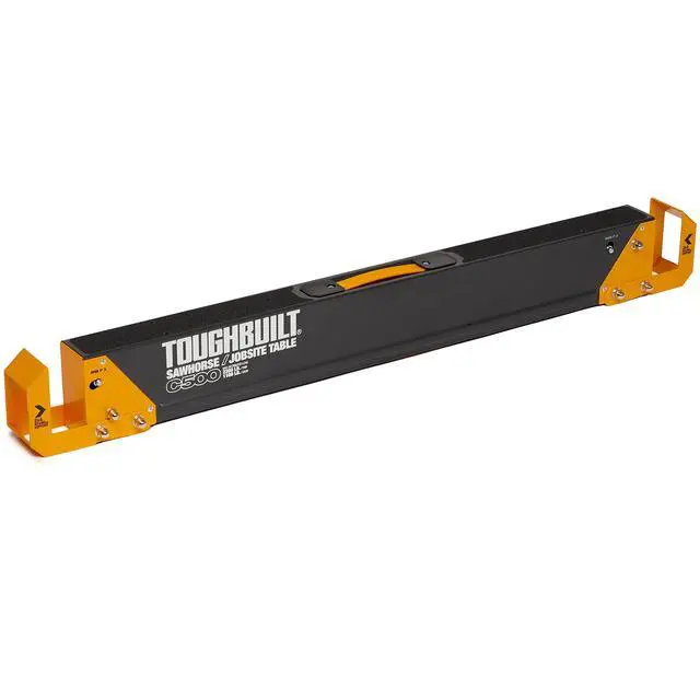 Alt view image 4 of 6 - Folding Sawhorse, Durable & Adjustable Portable Jobsite Work Support with 2x4 Lumber Compatibility for Construction, 2 Pack (TB-C500-2)