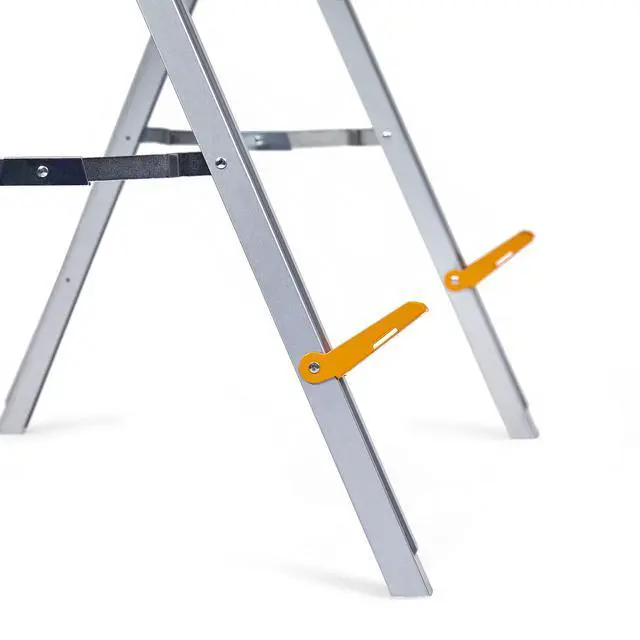 Alt view image 6 of 6 - Folding Sawhorse, Durable & Adjustable Portable Jobsite Work Support with 2x4 Lumber Compatibility for Construction, 2 Pack (TB-C500-2)