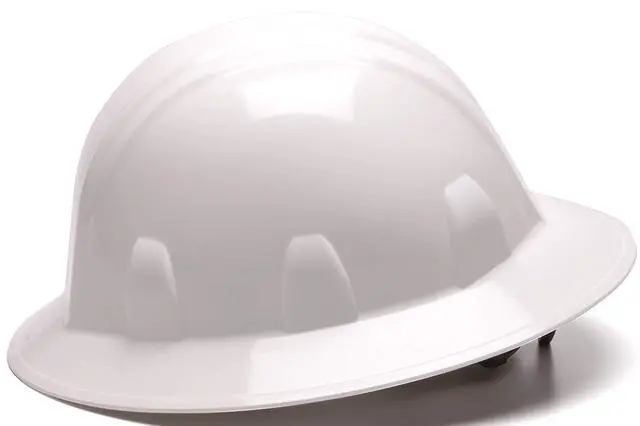 Alt view image 3 of 5 - HP24110 Full Brim Hard Hat 4-Point Ratchet Suspension, White (12-Pack)