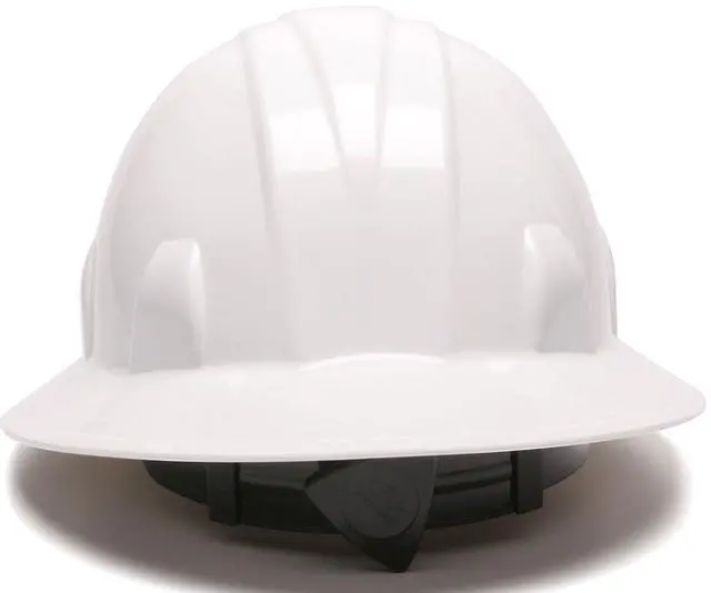 Alt view image 4 of 5 - HP24110 Full Brim Hard Hat 4-Point Ratchet Suspension, White (12-Pack)