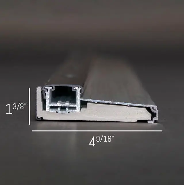 Alt view image 2 of 6 - Adjustable Aluminum Threshold Extra Short Width with Hidden Screws, Adapts to Any Height, Heavy-Duty for Residential & Commercial Use, Available in Multiple Sizes (Mill Finish, 48 inch)