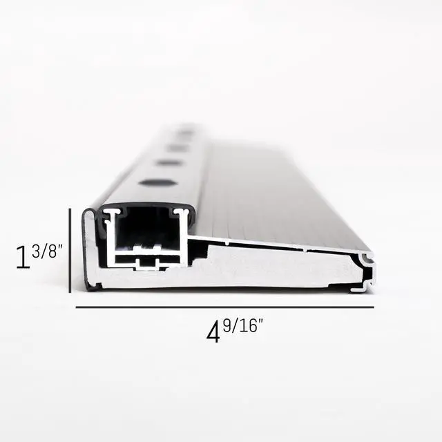 Alt view image 2 of 6 - Adjustable Aluminum Threshold Extra Short Width with Hidden Screws, Adapts to Any Height, Heavy-Duty for Residential & Commercial Use, Available in Multiple Sizes (Black, 48 inch)
