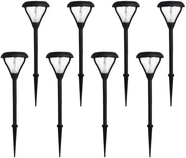 Main image of Premier Outdoor Pathway Garden Landscape Light with 2 Color LEDs, Warm White and Bright White, Black, Heavy Duty Cast Aluminum, 50 Lumens, 8-Pack (239iP890080)