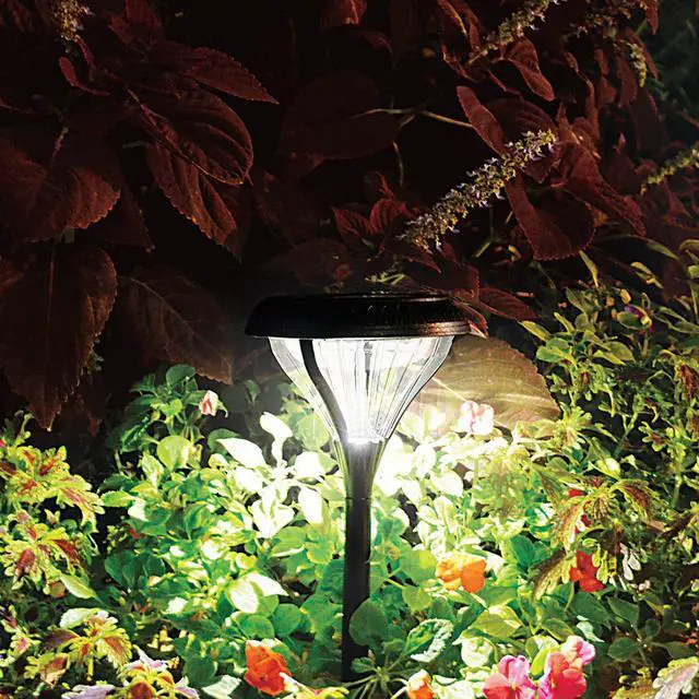 Alt view image 5 of 6 - Premier Outdoor Pathway Garden Landscape Light with 2 Color LEDs, Warm White and Bright White, Black, Heavy Duty Cast Aluminum, 50 Lumens, 8-Pack (239iP890080)