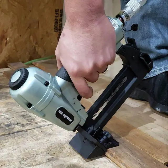 Alt view image 2 of 6 - Flooring Stapler, Pro-preferred Pneumatic Power Nailers, Power Stapler for Hardwood Flooring, 18 Gauge, 1/4" Staples, Length 1/2" to 1-9/16", N4004AB | Hardwood Floor Compatible, Power Nailers for Pro