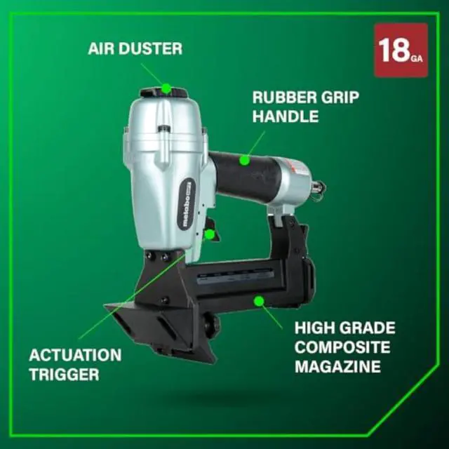 Alt view image 5 of 6 - Flooring Stapler, Pro-preferred Pneumatic Power Nailers, Power Stapler for Hardwood Flooring, 18 Gauge, 1/4" Staples, Length 1/2" to 1-9/16", N4004AB | Hardwood Floor Compatible, Power Nailers for Pro