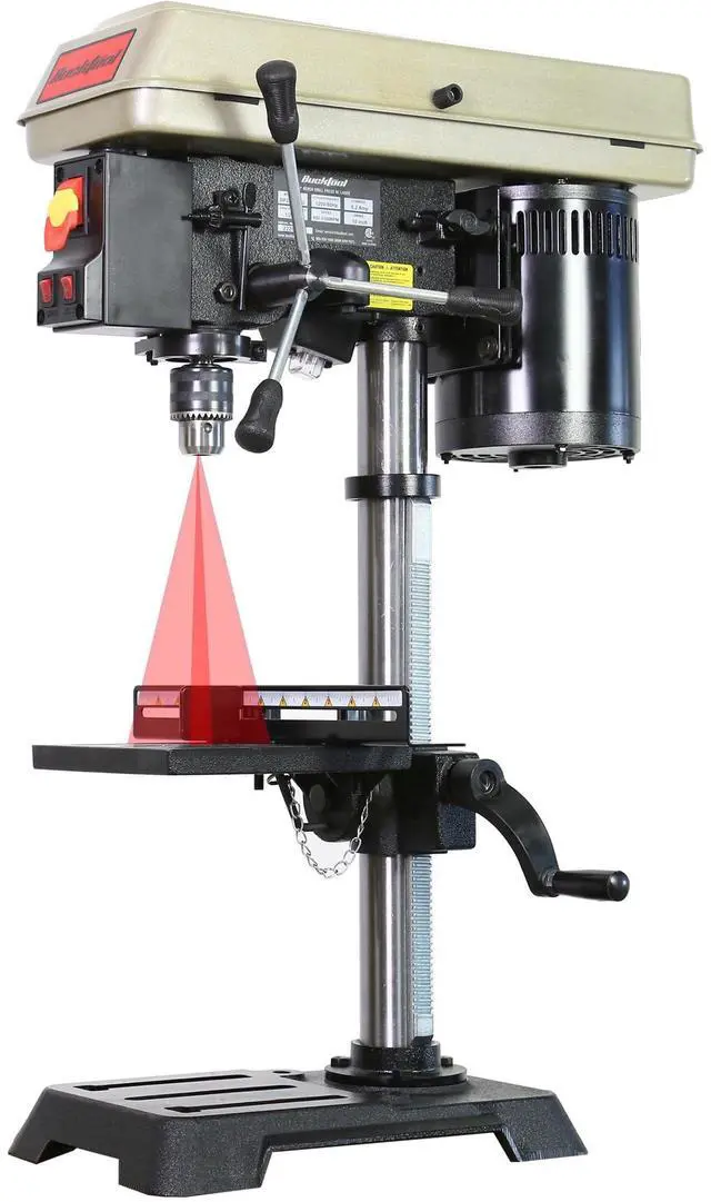 Main image of 10-Inch Drill Press 6.2 Amp 3/4 HP Bench Drill Press 5-Speed Benchtop Drilling Machine with LED Work Light