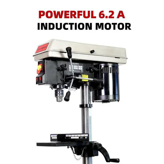Alt view image 4 of 6 - 10-Inch Drill Press 6.2 Amp 3/4 HP Bench Drill Press 5-Speed Benchtop Drilling Machine with LED Work Light