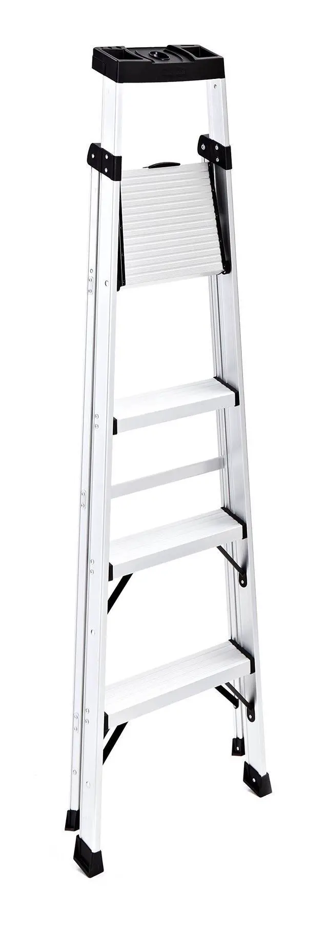 Alt view image 2 of 6 - 5.5 ft. Step Ladder, Aluminum Lightweight with Project Top, Silver, Tested to US Safety Standards, No Assembly Required