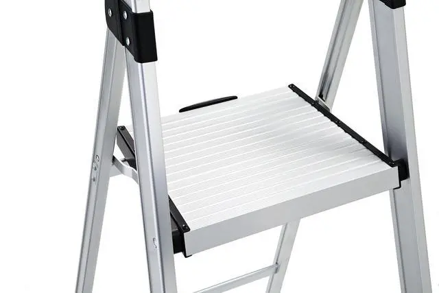 Alt view image 5 of 6 - 5.5 ft. Step Ladder, Aluminum Lightweight with Project Top, Silver, Tested to US Safety Standards, No Assembly Required