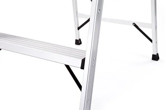 Alt view image 6 of 6 - 5.5 ft. Step Ladder, Aluminum Lightweight with Project Top, Silver, Tested to US Safety Standards, No Assembly Required