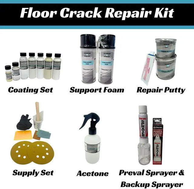 Alt view image 2 of 5 - Tub Repair Kit for Floor Cracks with Color Match, Strong Fiberglass Repair kit, Seamless Weight Bearing Repairs Floor Cracks