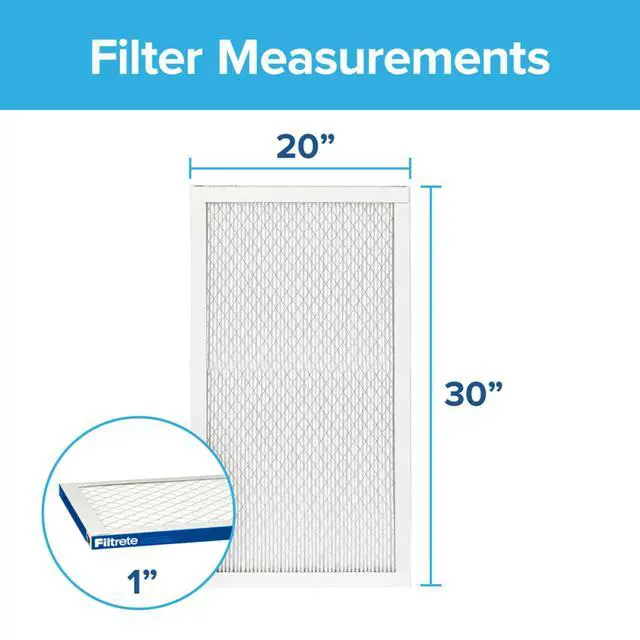 Alt view image 2 of 6 - 20x30x1 AC Furnace Air Filter, MERV 13, MPR 2200, Elite Allergen, Bacteria & Virus Filter, 3-Month Pleated 1-Inch Electrostatic Air Cleaning Filter, 6-Pack (Actual Size 19.81x29.81x0.78 in)