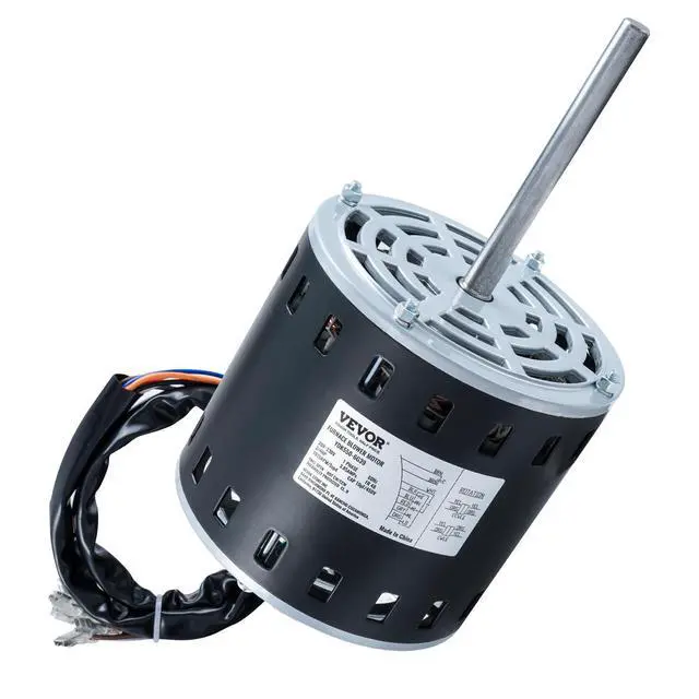 Alt view image 4 of 6 - 3/4HP Furnace Blower Motor, 208/230V 3.85Amps, 1075RPM 5 Speeds, CW/CCW Rotation, 48 Frame 4.8" Shaft Length, 10F/450V Capacitor + 11" Hold Hoop