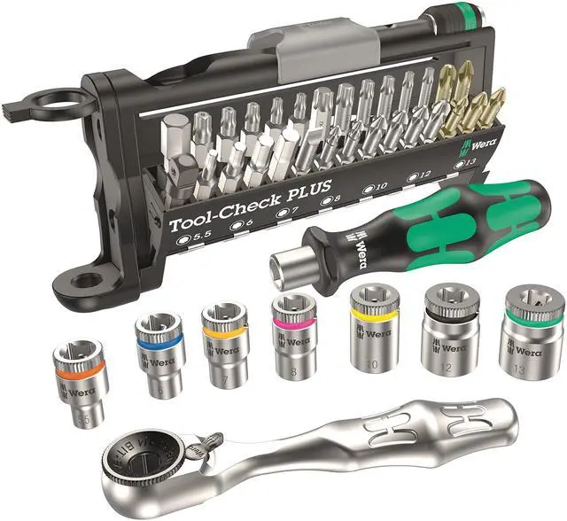 Alt view image 2 of 6 - 056490 Tool-Check Plus Bit Ratchet Set with Sockets - Metric