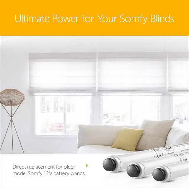 Alt view image 4 of 6 - 12V DC Reloadable Battery Tube 3-Pack with Y Harness - Power Multiple Blinds & Shades - #9018685, #9018625