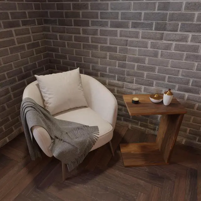 Alt view image 5 of 6 - 3D Faux Brick Wall Panels Lightweight Styrofoam Cladding for Interior & Exterior Use | DIY Decorative Panels | 9 Pack (40"x20") | Ideal for Living Room, Kitchen, Outdoor Walls Silverstone