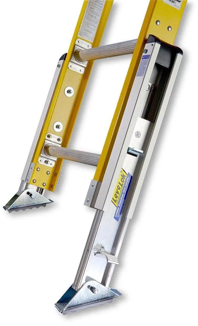Main image of Permanent Mount Ladder Levelers for Uneven Surfaces 2 Legs - Complete Kit