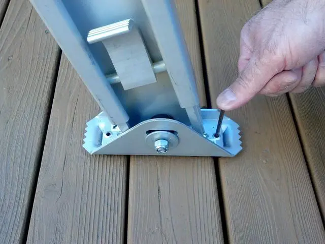 Alt view image 2 of 3 - Permanent Mount Ladder Levelers for Uneven Surfaces 2 Legs - Complete Kit