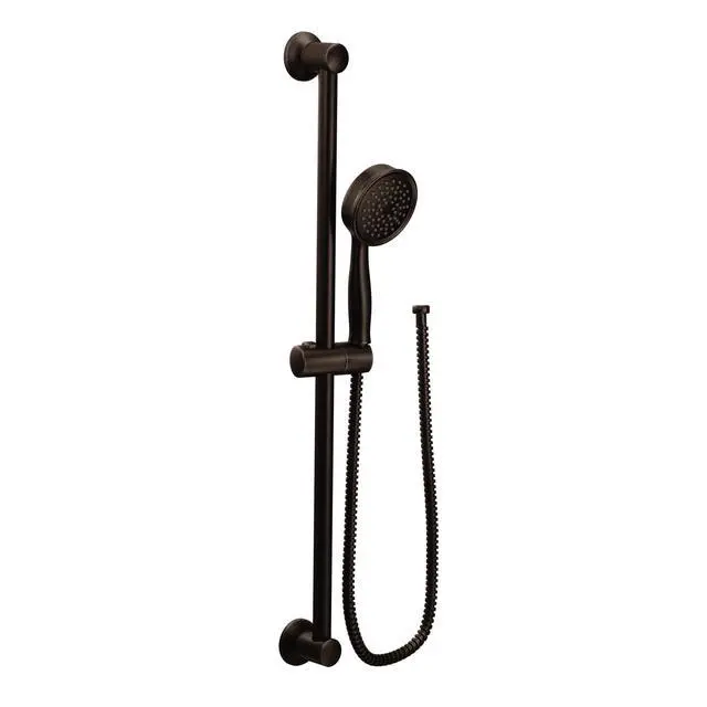 Alt view image 3 of 6 - Eco-Performance Oil-Rubbed Bronze Detachable Handheld Showerhead with 69-Inch-Long Hose Featuring 24-Inch Slide Bar, 3668EPORB