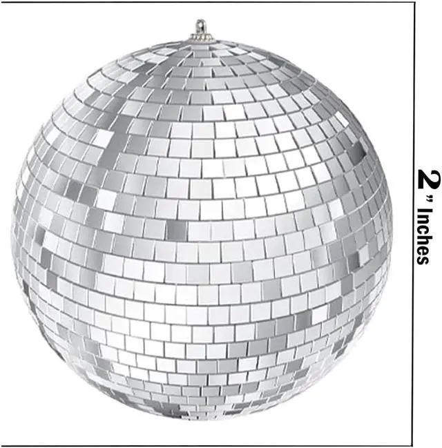 Alt view image 2 of 5 - 288-Count Mirror Disco Ball with Attached String for Hanging Ring, Reflects Light, Party Favor, 2"