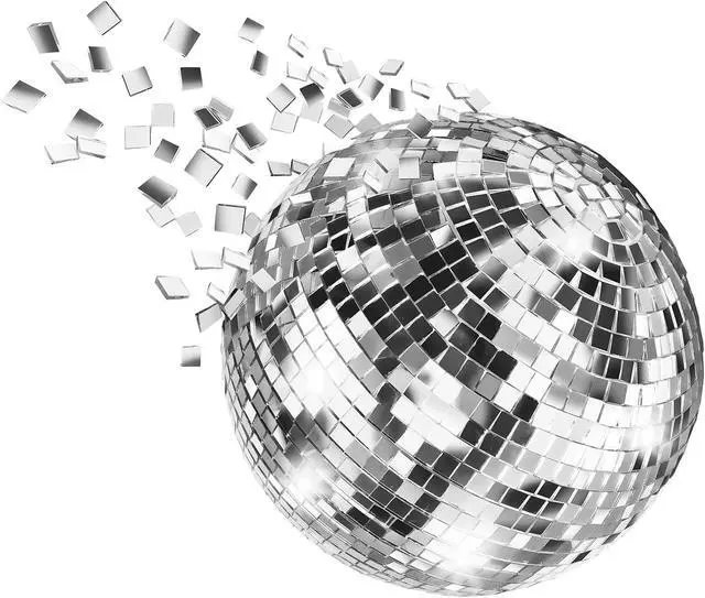 Alt view image 4 of 5 - 288-Count Mirror Disco Ball with Attached String for Hanging Ring, Reflects Light, Party Favor, 2"