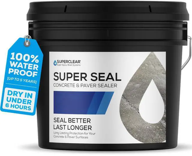 Main image of Modified Acrylic Concrete Paver Super Sealer 5 Gallon, Wet Look Penetrating Sealer for Pavers, Patios, Pool Decks, and Driveways, Pet Friendly Zero VOC
