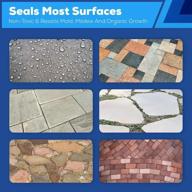 Alt view image 3 of 6 - Modified Acrylic Concrete Paver Super Sealer 5 Gallon, Wet Look Penetrating Sealer for Pavers, Patios, Pool Decks, and Driveways, Pet Friendly Zero VOC