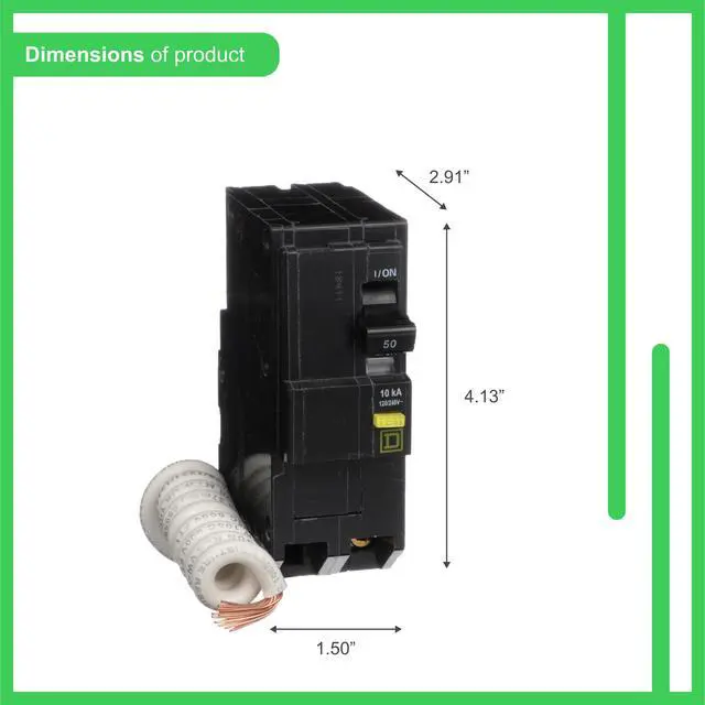 Alt view image 4 of 6 - Square D - QO250GFICP QO 50-Amp Two-Pole GFCI Breaker