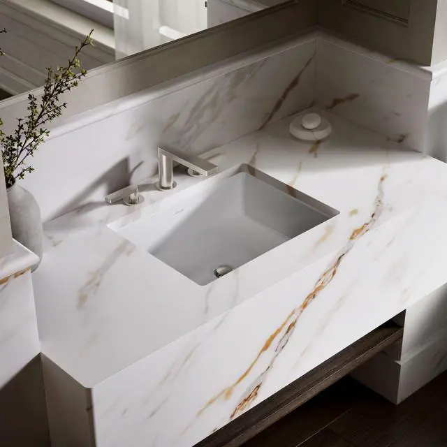 Alt view image 2 of 6 - 2882-0 Verticyl Rectangular Undermount Bathroom Sink, 19 3/4", White
