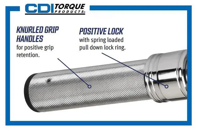 Alt view image 4 of 6 - CDI 1/4 Inch Drive Adjustable Click Torque Wrench, Range 10-50 In Lbs / 1.4-5.4 Nm (501MRMH)