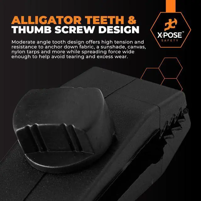 Alt view image 4 of 6 - 100 Pack Heavy Duty Reusable Tarp Clips - Use with Canopy Tent, Awning, Camping, Boat Cover, Car Cover, Swimming Pool or Sun Shade - by