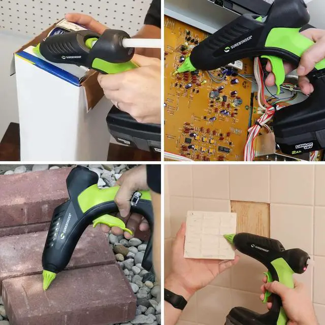 Alt view image 6 of 6 - 60 Watt Ryobi Type 18 Volt Battery Powered Cordless Professional Heavy Duty Full Size Hot Glue Gun with Battery and Charger Included