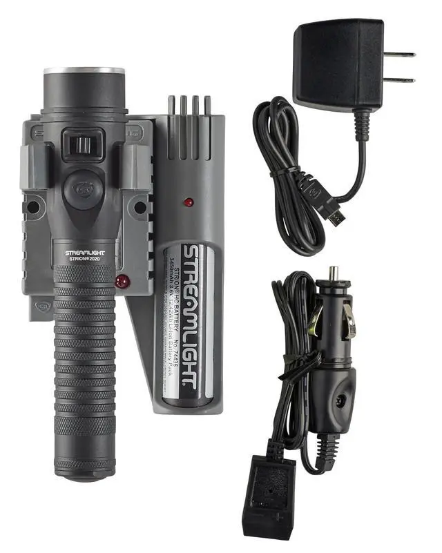 Alt view image 5 of 6 - 74435 Strion 2020 1200-Lumen Rechargeable LED Flashlight, Includes 120V/100V AC/12V DC Piggyback Charging System, Black