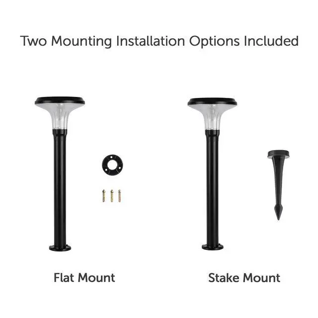 Alt view image 6 of 6 - Vantage Bollard Solar Pathway Light, Black Aluminum, Large 10" Diameter, 31" Tall Height, UltraBright 200 Lumens, Warm White 2700K LED, Waterproof Outdoor Landscape, 314B50000 (1 Pack)