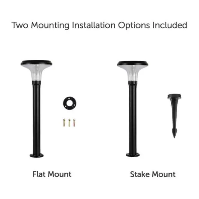 Alt view image 6 of 6 - Vantage Bollard Solar Pathway Light, Black Aluminum, Large 10" Diameter, 31" Tall Height, UltraBright 200 Lumens, Warm White 2700K LED, Waterproof Outdoor Landscape, 314B50000 (2 Pack)