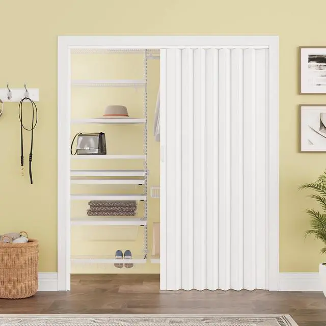 Main image of 60" x 80" Double Walled PVC Accordion Door Interior with Full-Side Strong Magnetic Strip, Soundproof Accordion Folding Door for Doorway Closet RV Kitchen Bathroom, Sturdy & Easy to Install, Trimmable