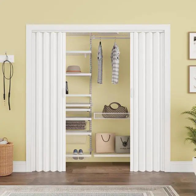 Main image of 72" x 80" Double Walled PVC Accordion Door Interior with Full-Side Strong Magnetic Strip, Soundproof Accordion Folding Door for Doorway Closet RV Kitchen Bathroom, Sturdy & Easy to Install, Trimmable