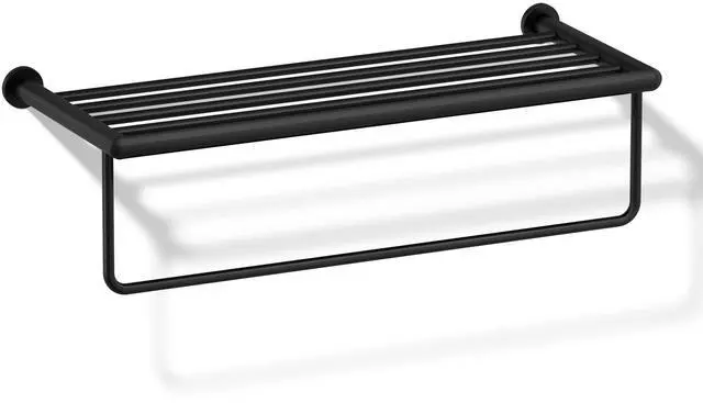 Main image of Towel Rack by, Bathroom Towel Shelf Hotelier, Kumin Collection, Matte Black, K-24552-BL